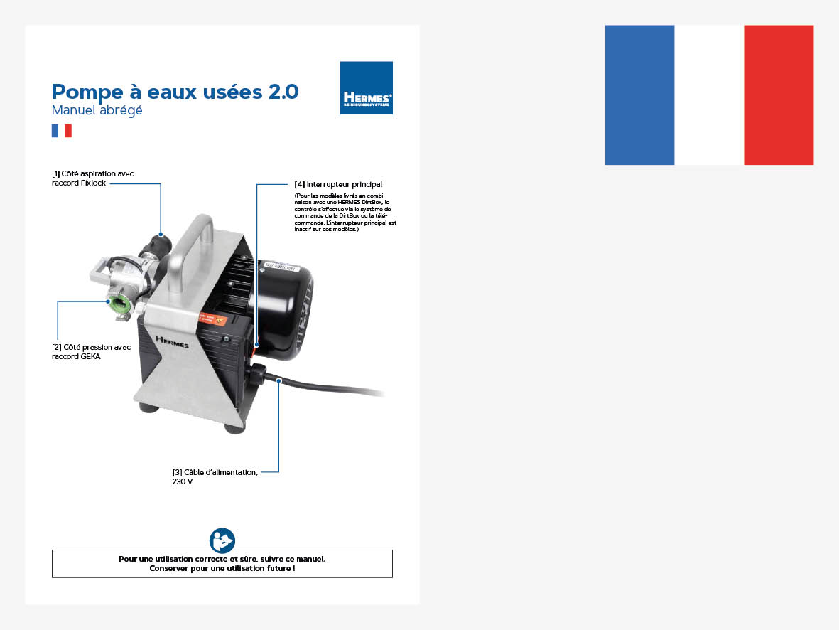 Manuel abrégé Pompe à eaux usées 2.0 - FR